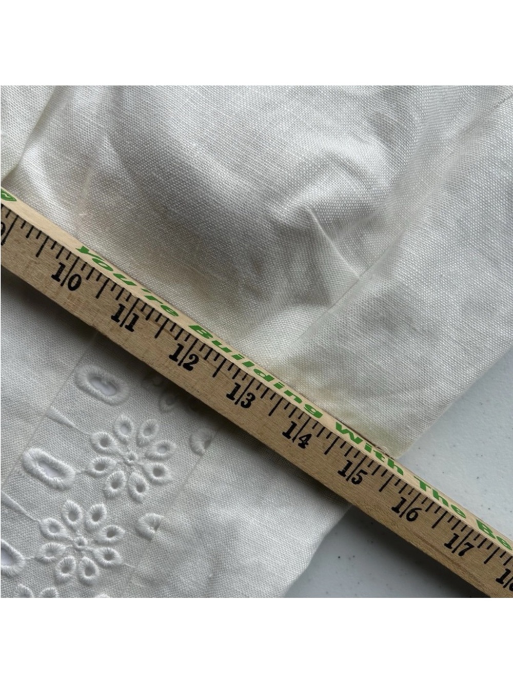 REISS Clarise Embroidered Eyelet Linen Midi Dress Size 6 Ivory White Graduation - Picture 13 of 16